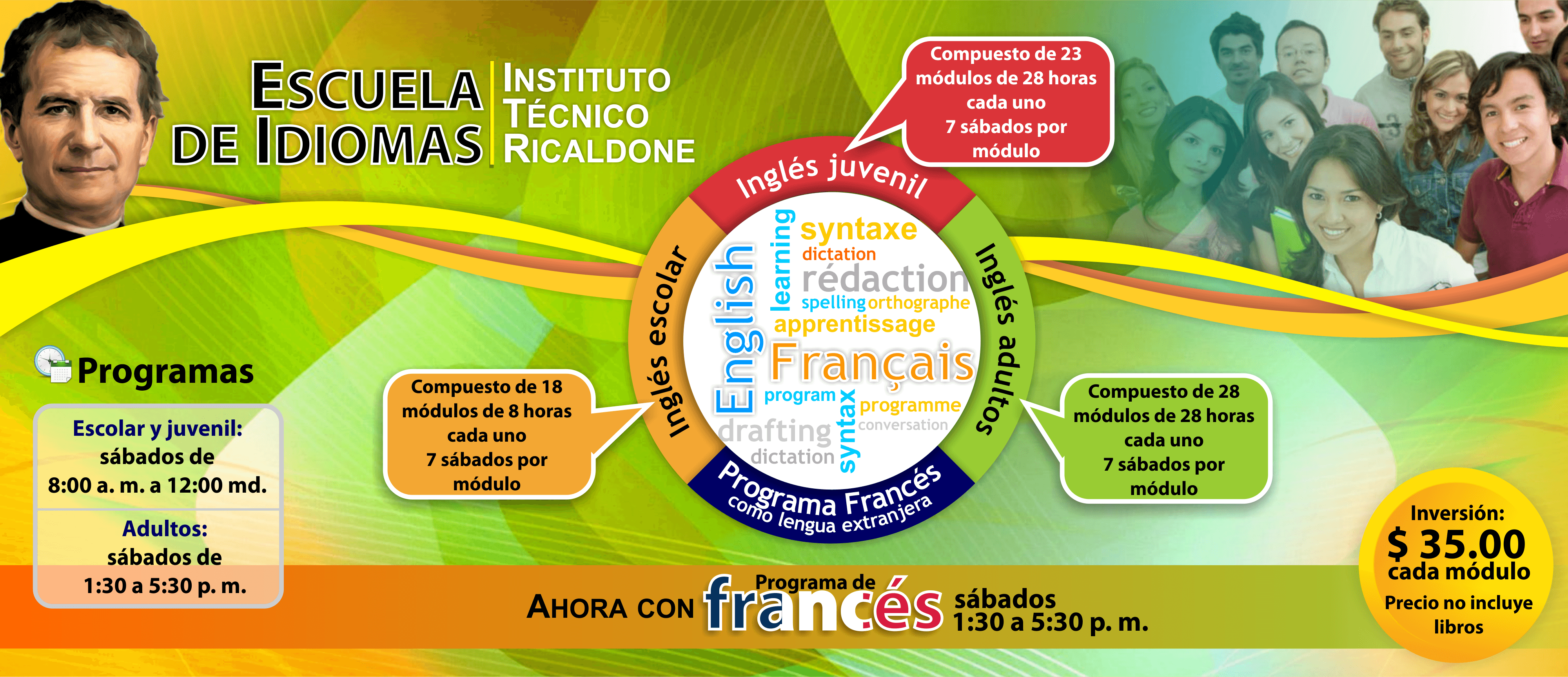 Banner web: Escuela de Idiomas – José Oscar Castro